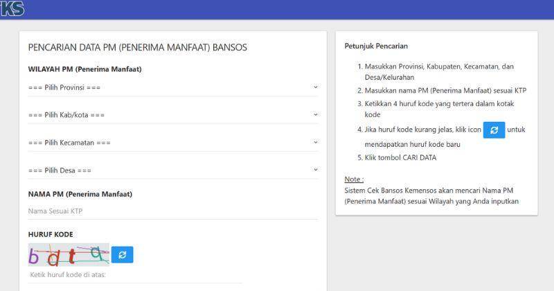 Cekbansos.kemensos.go.id